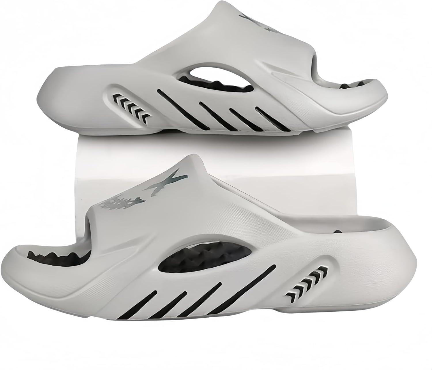 

Мужские домашние тапочки WARKTMY с мягкой подошвой, легкие, для душа, с акупрессурным эффектом и открытым носком, для ходьбы дома и на улице, черный