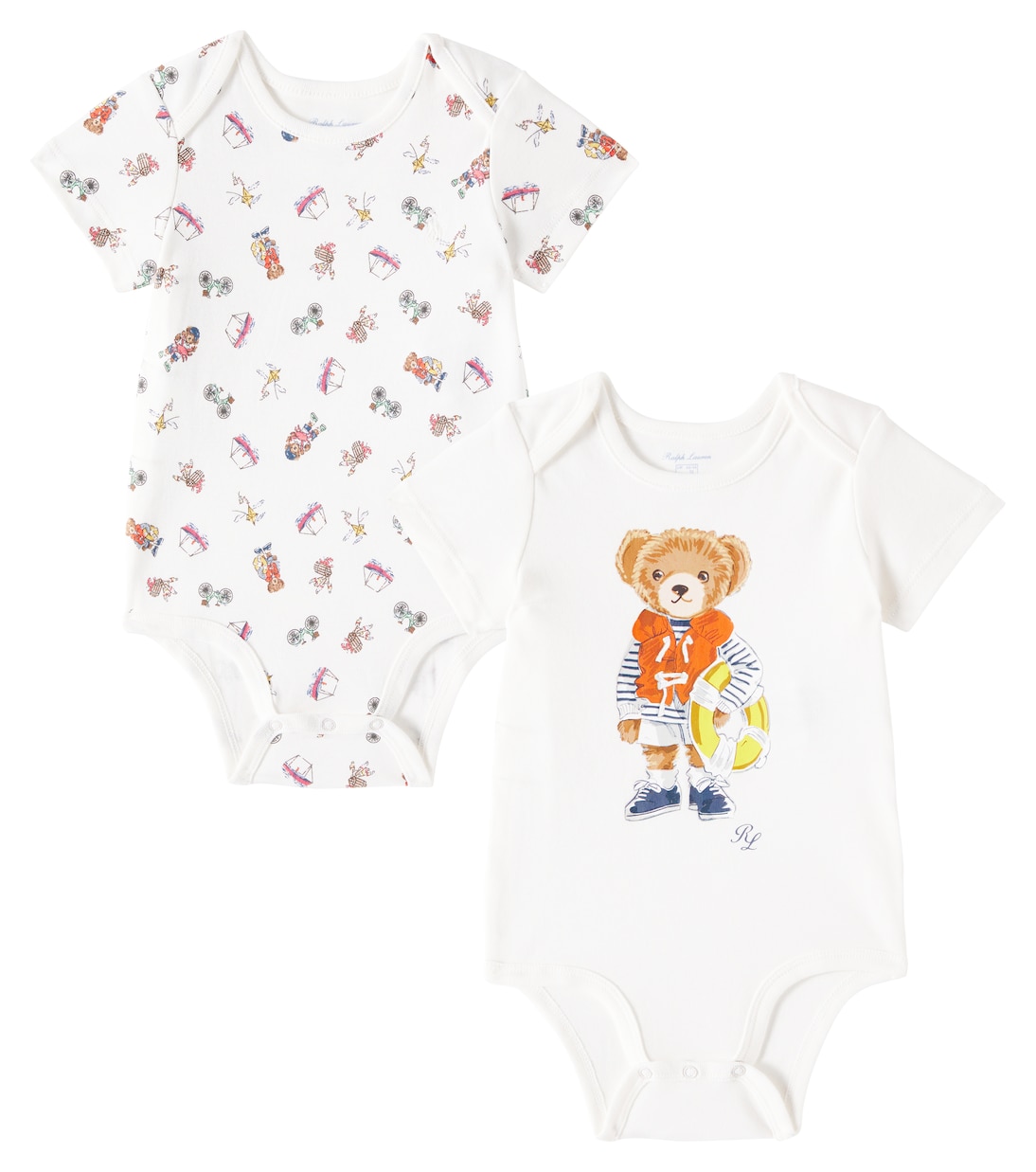 

Комплект из 2 хлопковых боди с принтом для младенцев Polo Ralph Lauren Kids, Nantucket Boy Bear