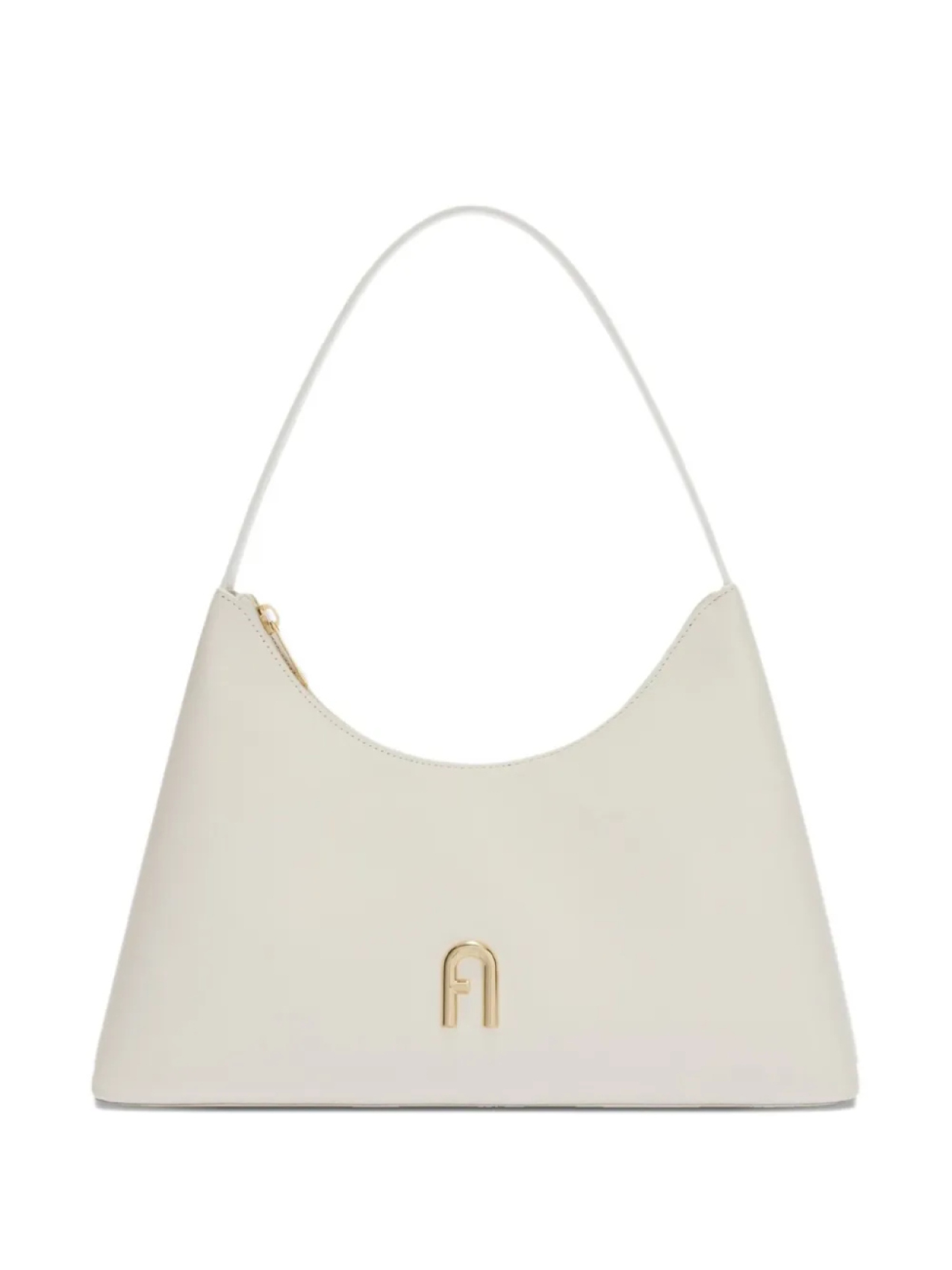 

Сумка Furla Diamante из кожи с закругленным верхом и небольшой ручкой, белый