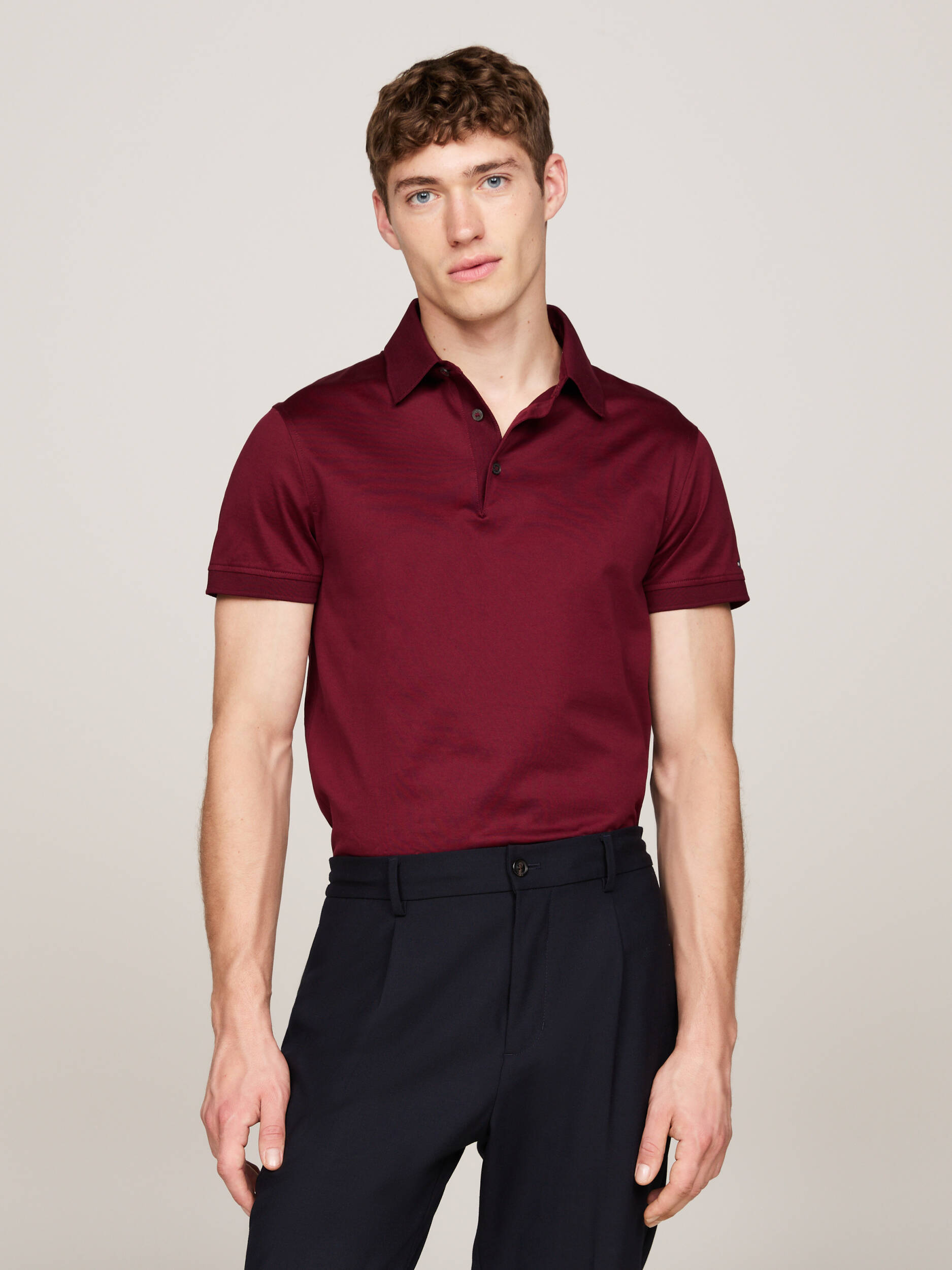 

Поло Tommy Hilfiger Slim Fit, бордо