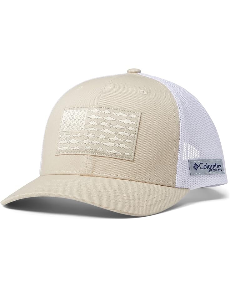 

Кепка Columbia PFG Mesh Snapback Fish Flag Ball, цвет Fossil/White/Fish Flag