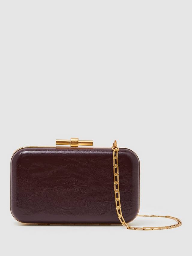 

Сумка-клатч Junie с цепочкой Reiss, Burgundy