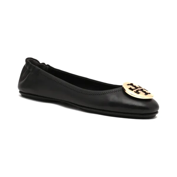 Кожаные балетки Minnie Travel Tory Burch, черный