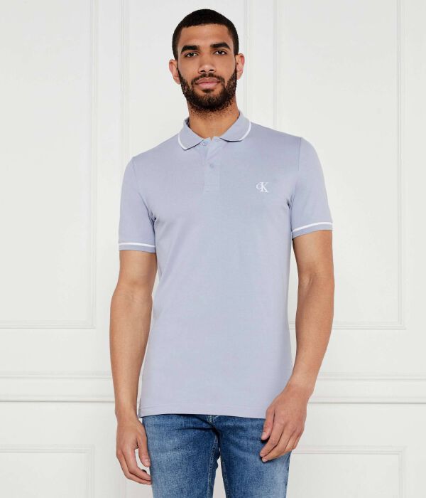 

Рубашка поло Slim fit Calvin Klein Jeans, лавандовый