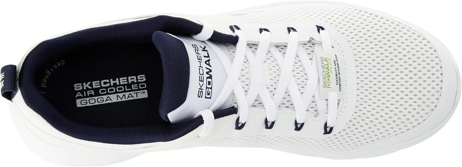 Мужские кроссовки Skechers Go Walk Flex Independent, 2-White And Navy Synthetic Textile — фото 3