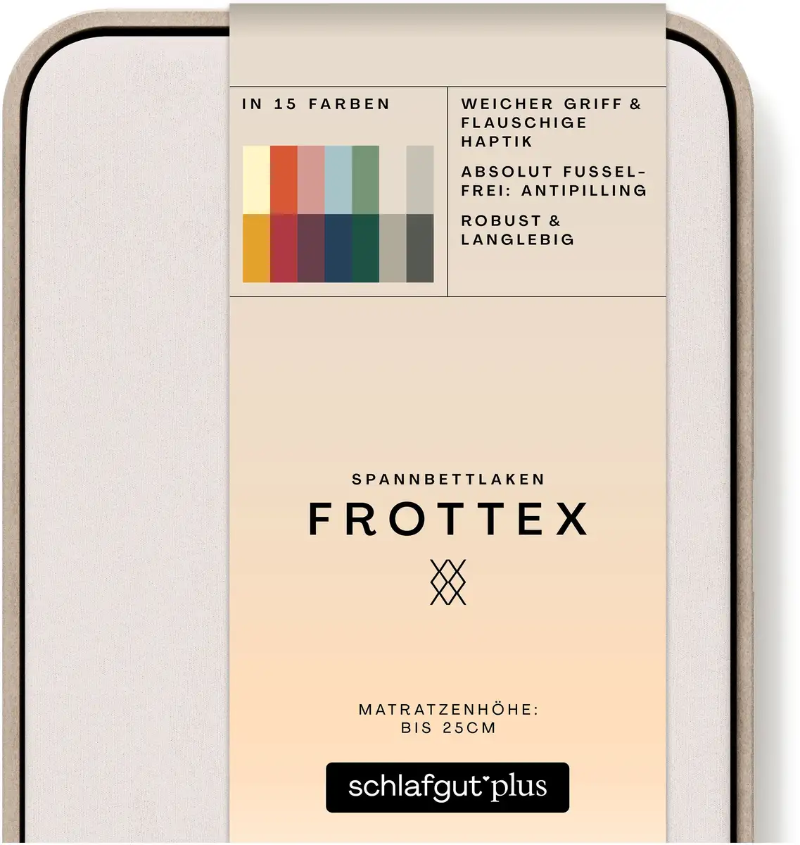 

Простыня Schlafgut "Frottex", 100% махровая ткань 180-200х200 см, 1 шт., цвет Sand Light