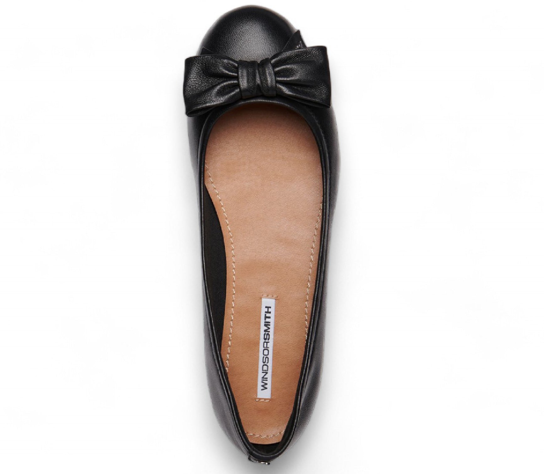 Bunny - женские черные балетки на резинке Windsorsmith — фото 4