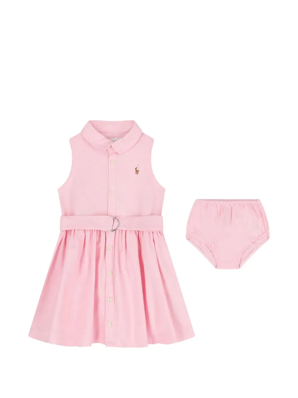 Комплект из платья и платья с поясом Polo Ralph Lauren Kids, розовый