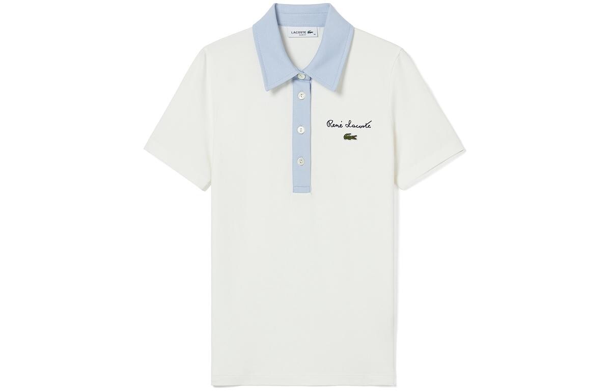 

LACOSTE Женская рубашка-поло, цвет Blue with White Lettering