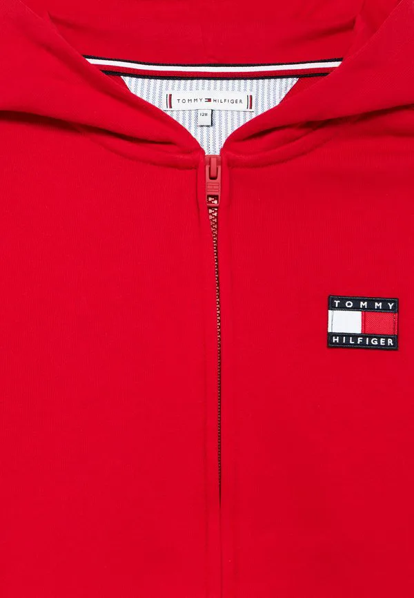 Толстовка на молнии с логотипом в стиле колор-блок и логотипом на спине Tommy Hilfiger, Primary Red — фото 4