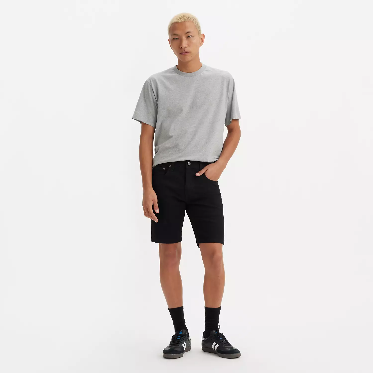 

412 Узкие мужские шорты 9 дюймов Levi's, цвет Steel Black - Black