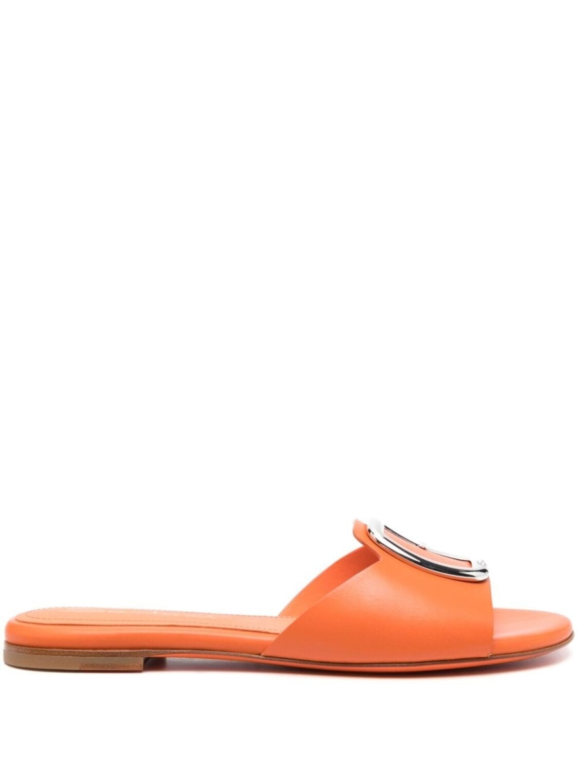 Santoni сандалии с пряжкой, оранжевый