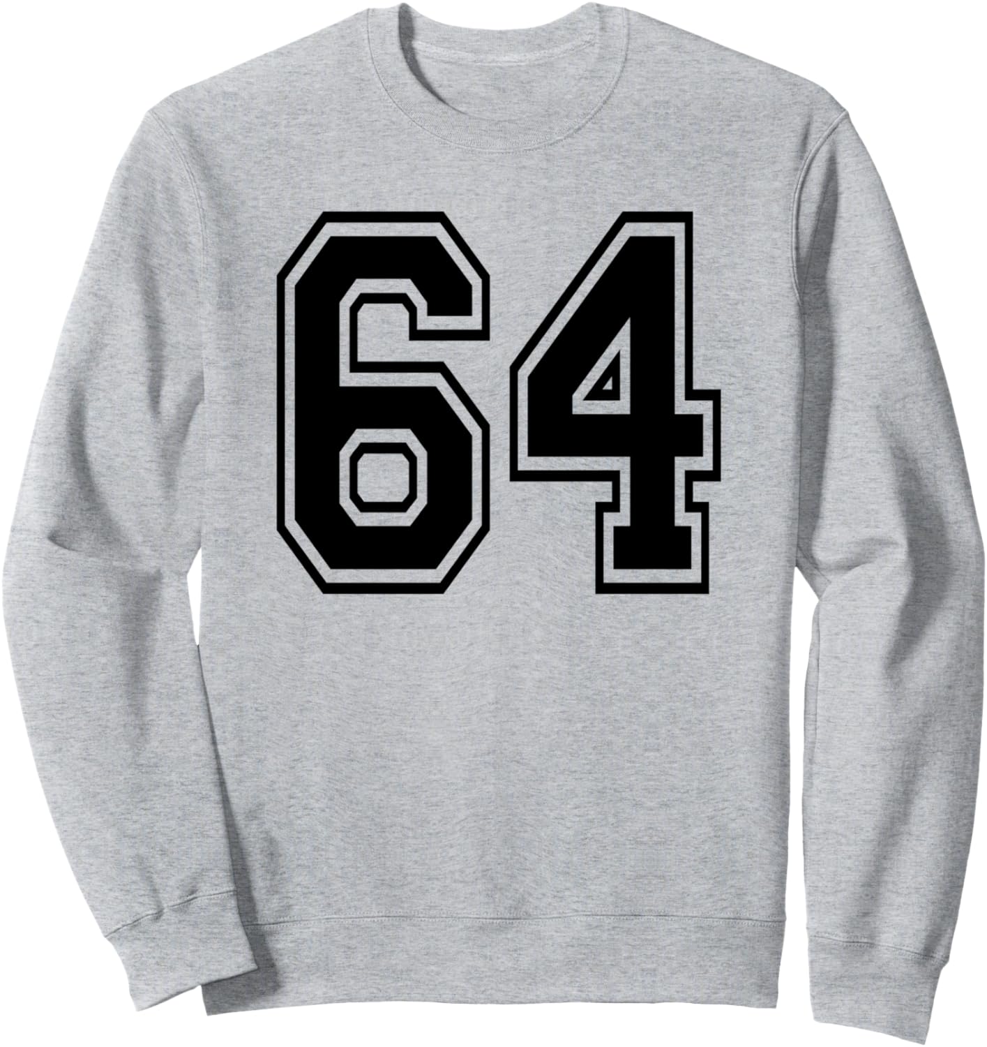 

Спортивная майка с номером 64, игровая форма, толстовка в честь 64-летия Varsity Number Apparel Co, серый