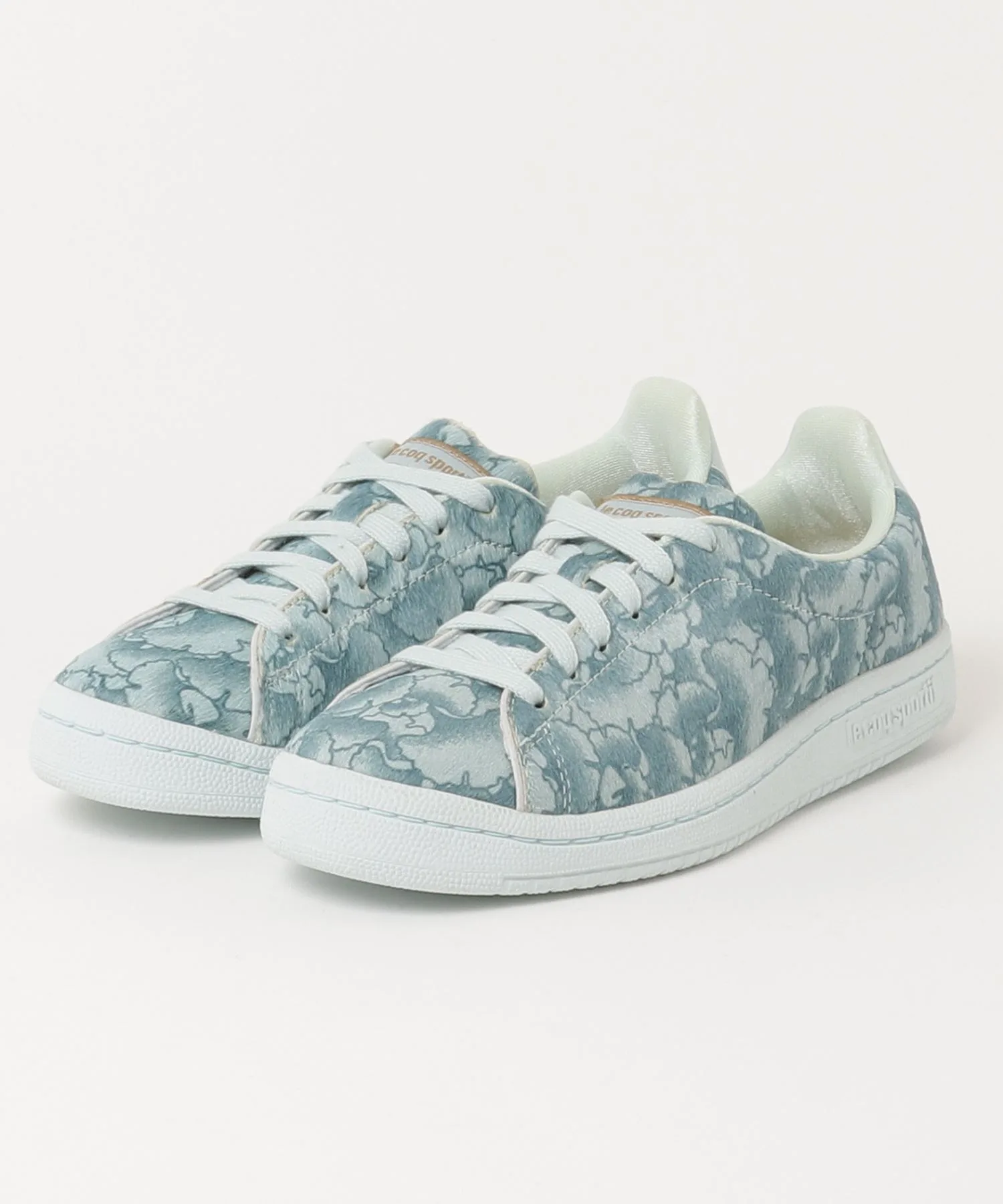 Мужские кроссовки с пони-хером le coq sportif ASHE PRESTIGE PONY HAIR PRINT синие