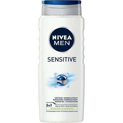 

Гель для душа для мужчин, чувствительная 500мл, Nivea
