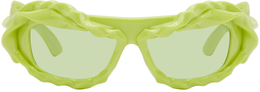 

Зеленые витые солнцезащитные очки Ottolinger, Acid green