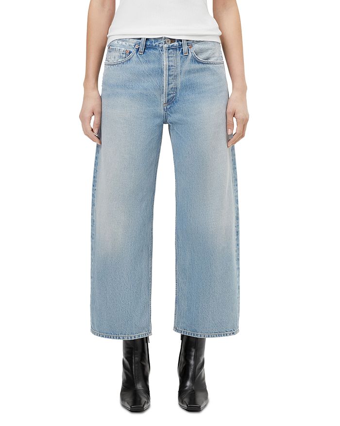 

Джинсы Arc Mid Rise Crop Wide в цвете Orten AGOLDE, синий