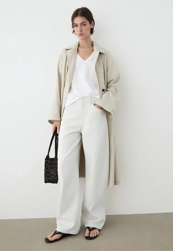 Футболка с V-образным вырезом Massimo Dutti, белый — фото 2