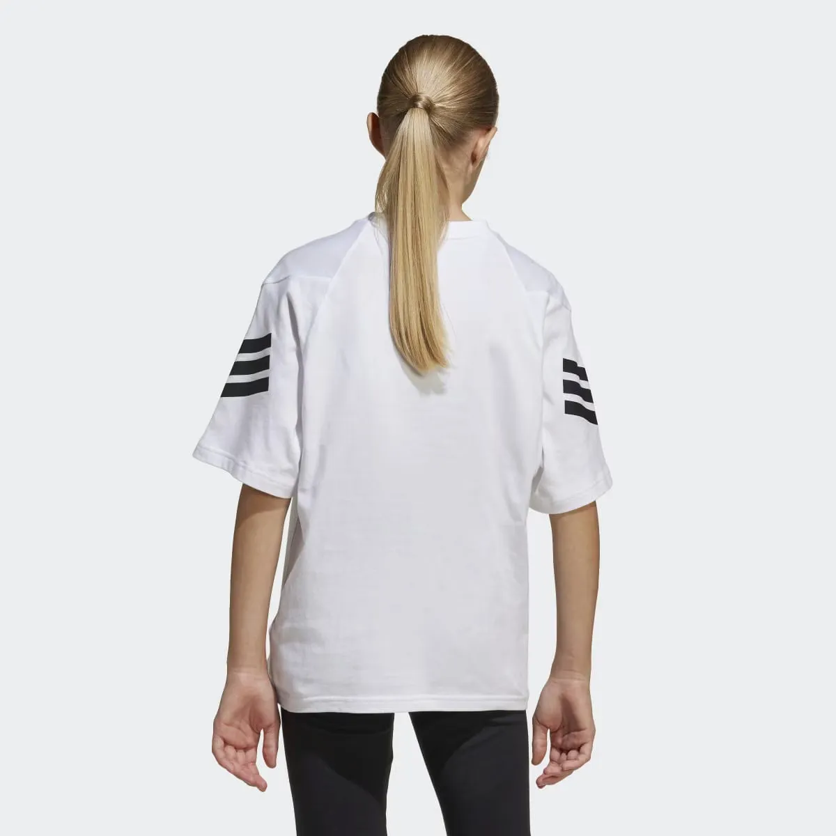 Future Icons 3 полоски детская футболка Adidas, белый — фото 2