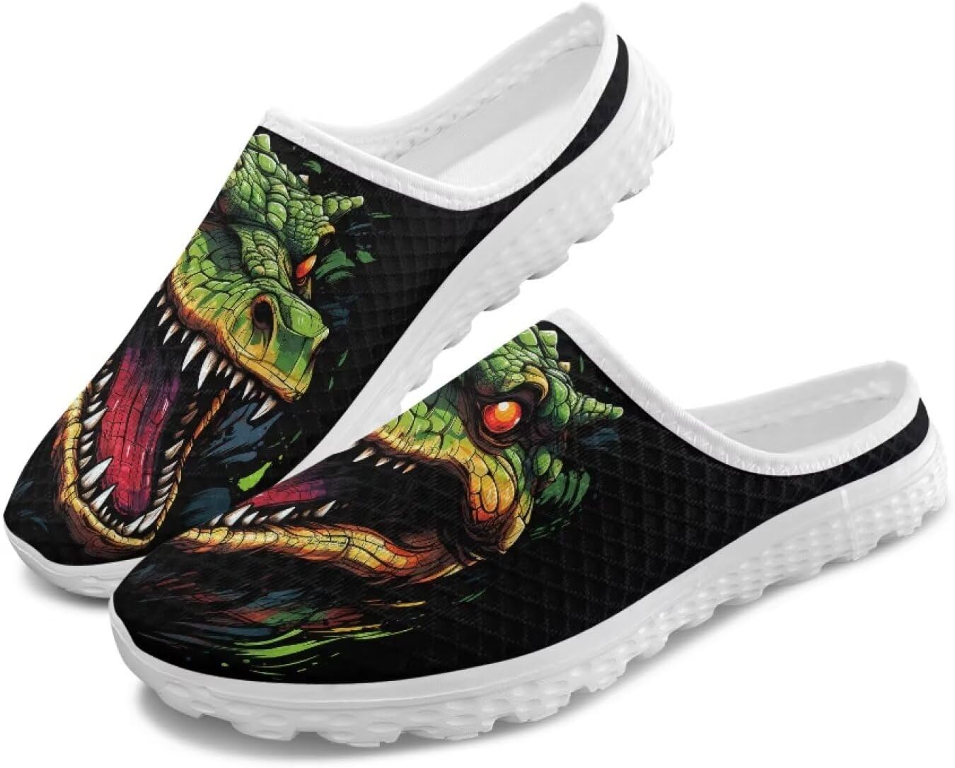 

Модные мужские шлепанцы с открытой пяткой 2025 года, с принтом и сеткой, легкие, дышащие, противоскользящие, идеальны для повседневной носки Ocwfudsx, Crocodile