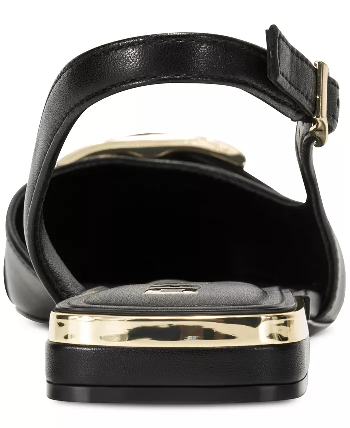 Женские балетки Clemma Buckle Slingback DKNY, черный — фото 3