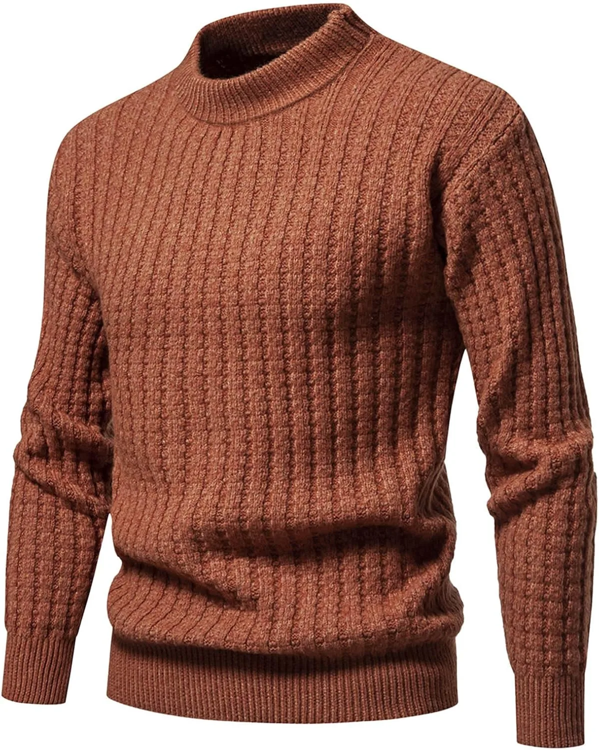 Мужской теплый водолазка slim fit с кабельной вязкой