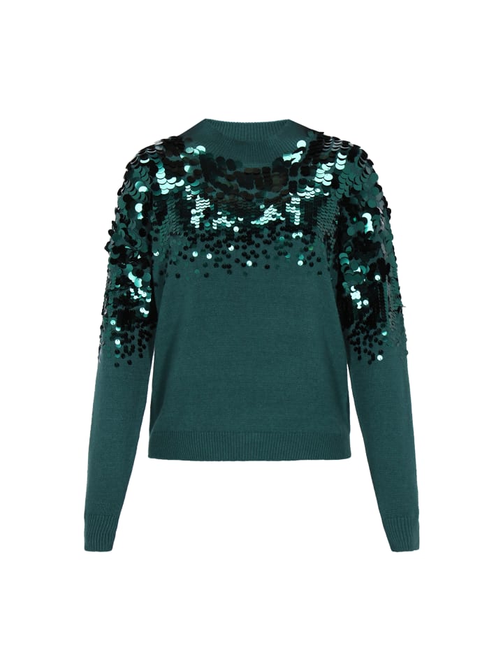 

Женский свитер изумрудного цвета faina