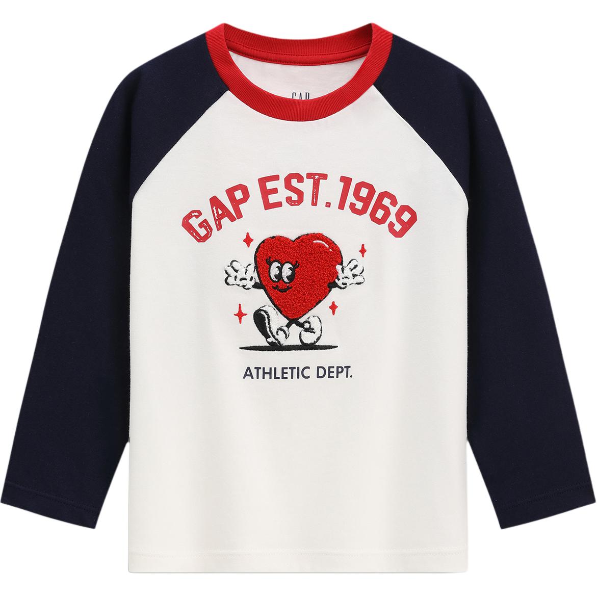 

Футболка для детей с круглым вырезом GAP, светло-серый