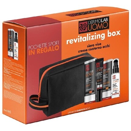 

Dermolab Uomo Revitalizing Box: набор восстанавливающей сыворотки для лица и крема для контура глаз