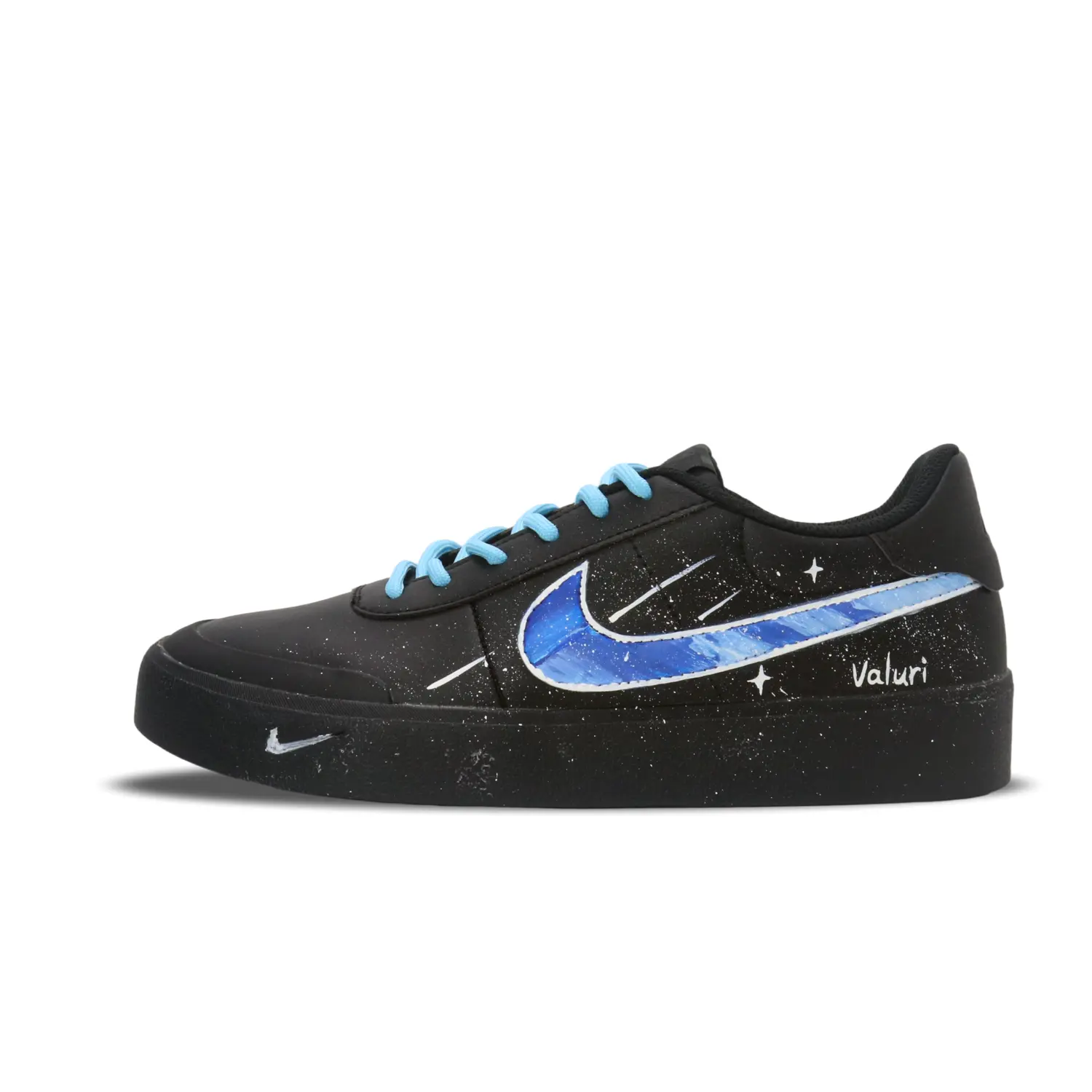 

Nike Легкие и дышащие низкие кроссовки для скейтбординга Court Shot, мужские, черно-синие