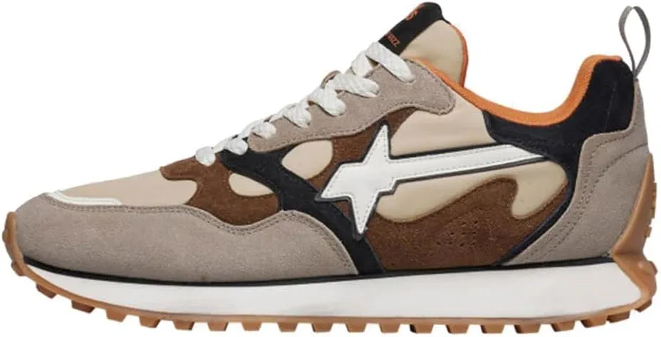 W6yz, Мужские модные повседневные кроссовки Loop-M, Brown, Beige, Black
