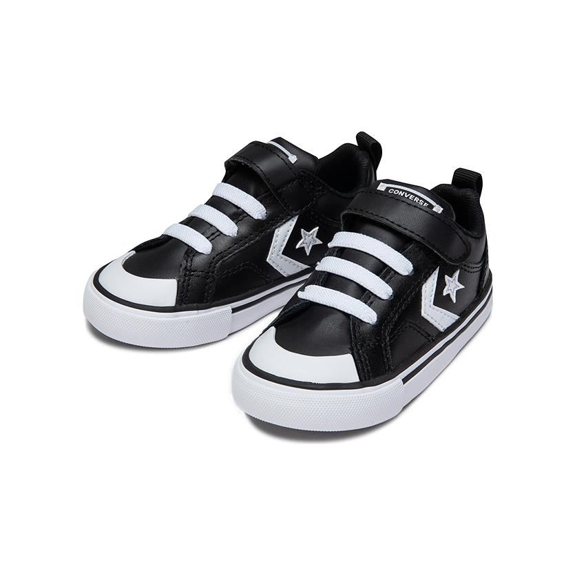 Низкие детские кеды из холста черно-белые Converse для малышей — фото 3