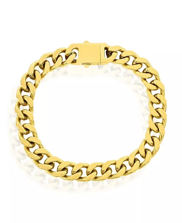 

Браслет из кубинских звеньев из нержавеющей стали шириной 10 мм Metallo, gold