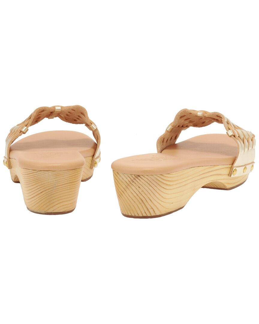 Древнегреческие сандалии Open Woven Кожаные сабо Ancient Greek Sandals, платиновый — фото 2