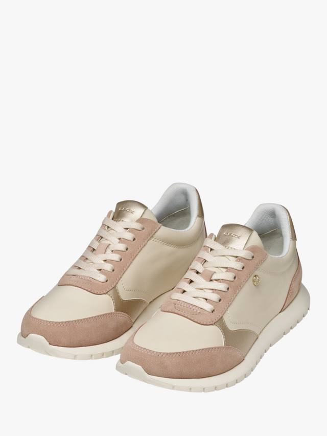 Кроссовки sukie 2.0 из кожи и замши на шнуровке Geox, цвет Papyrus/Nude — фото 3