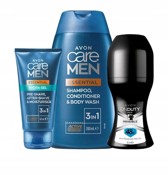 

Набор мужской косметики AVON 3 в 1 Care Men Essential