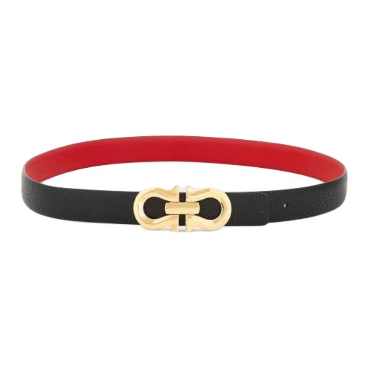 

Ferragamo Ремень Gancini из кожи реверсивный, Black