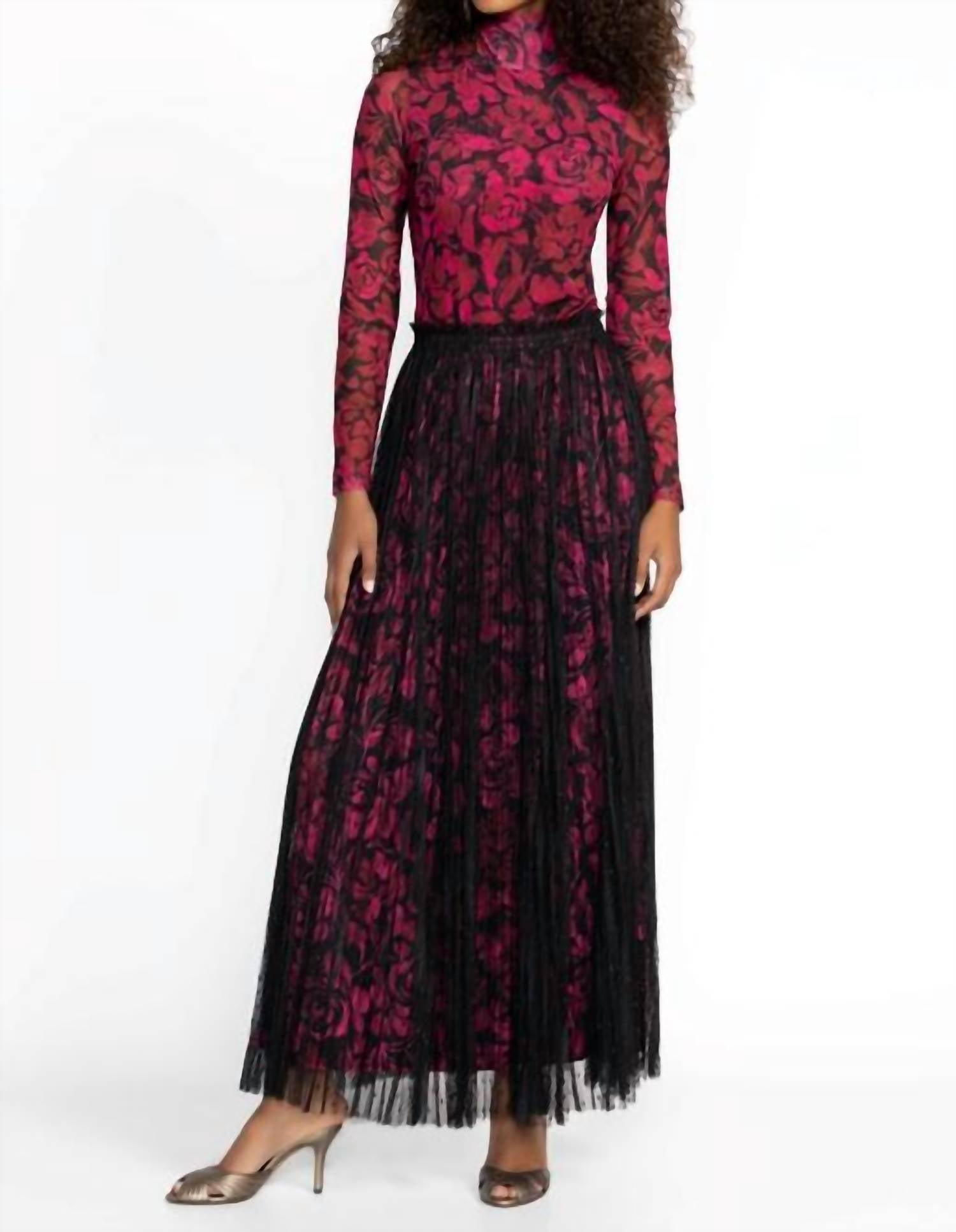 

Юбка макси плиссированная Yolanda в расцветке Celebrate Johnny Was, Celebrate