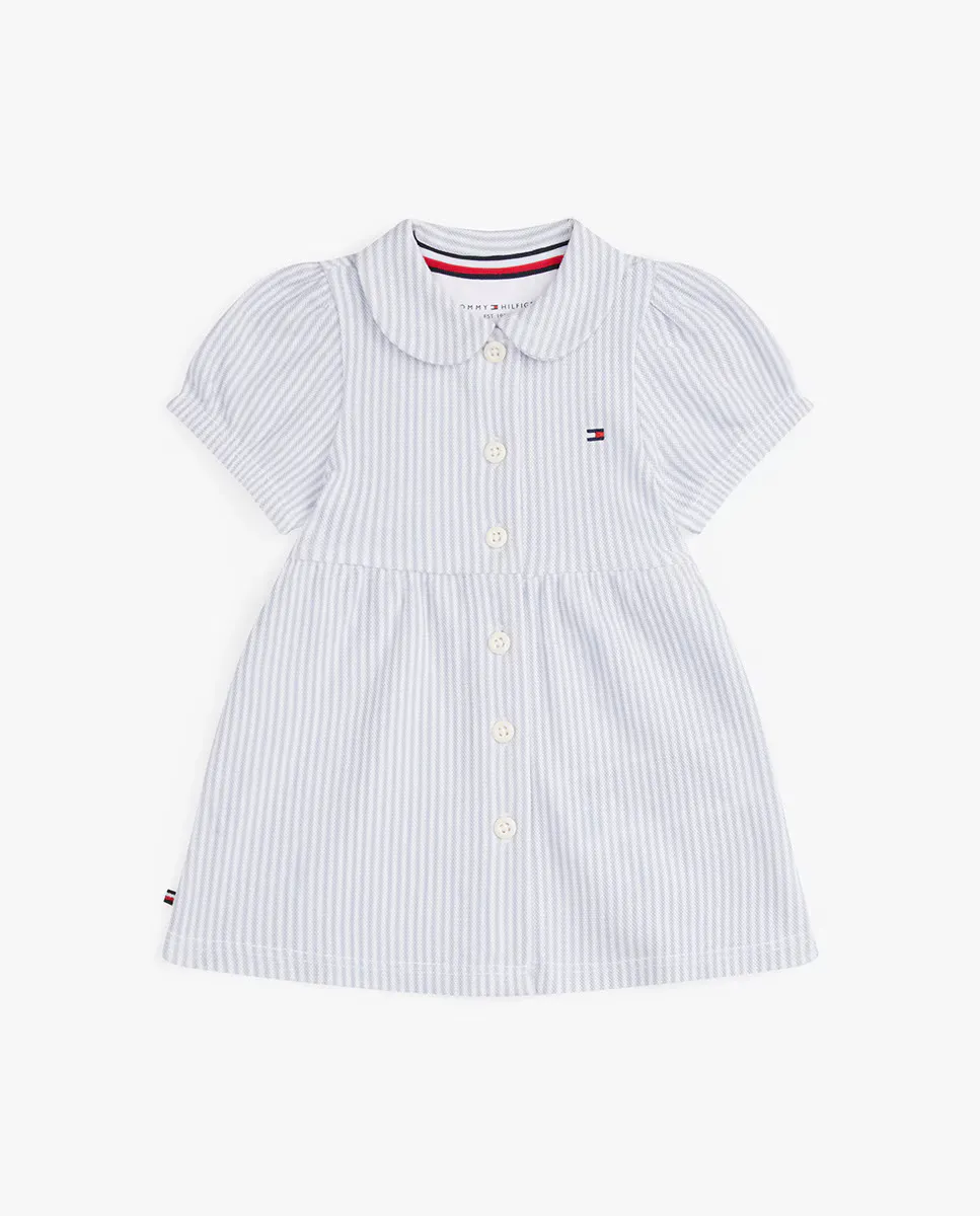 

Платье для девочки в полоску и пике Tommy Hilfiger, синий