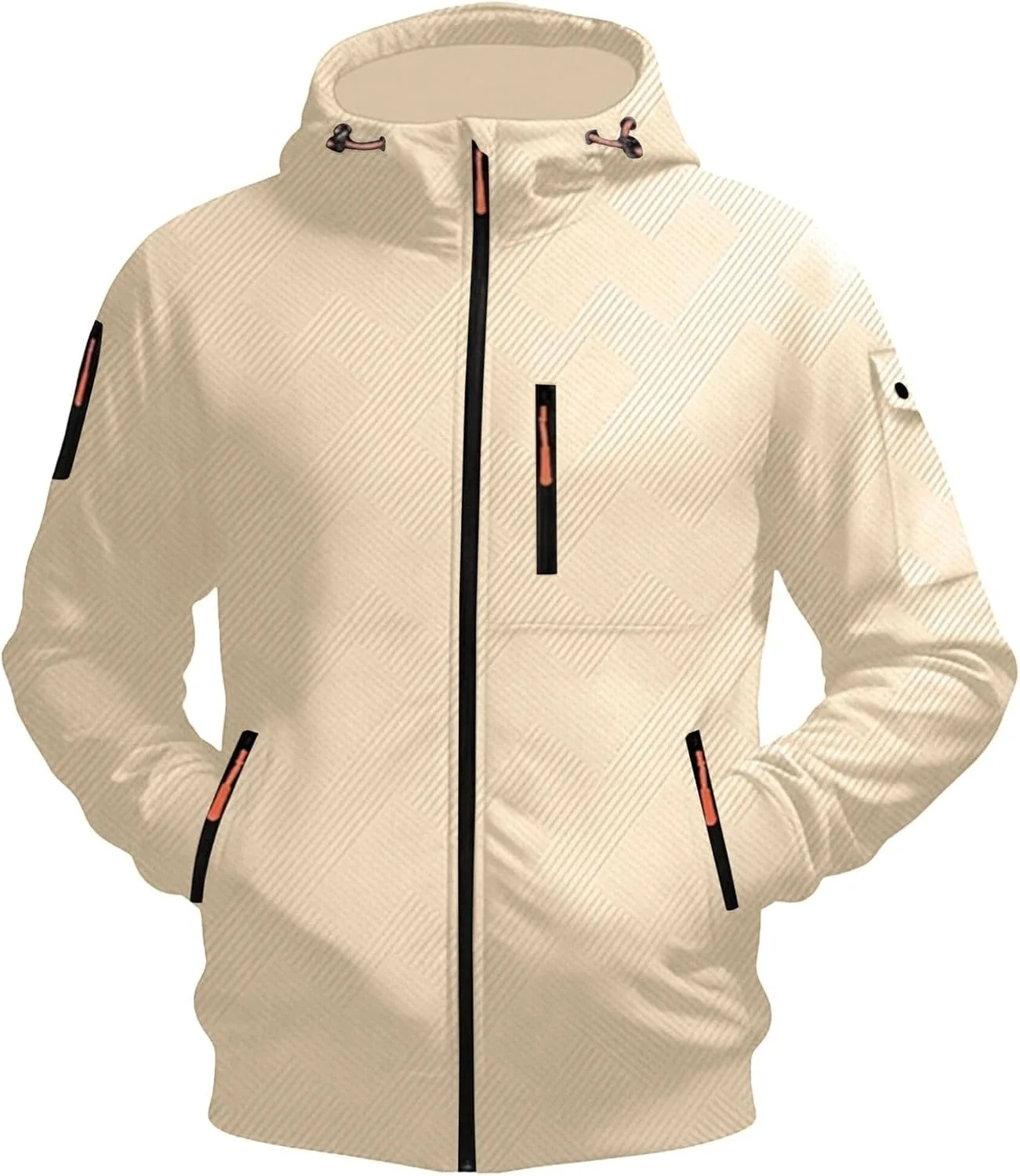 

Текстурированный худи для мужчин с карманами Slim Fit