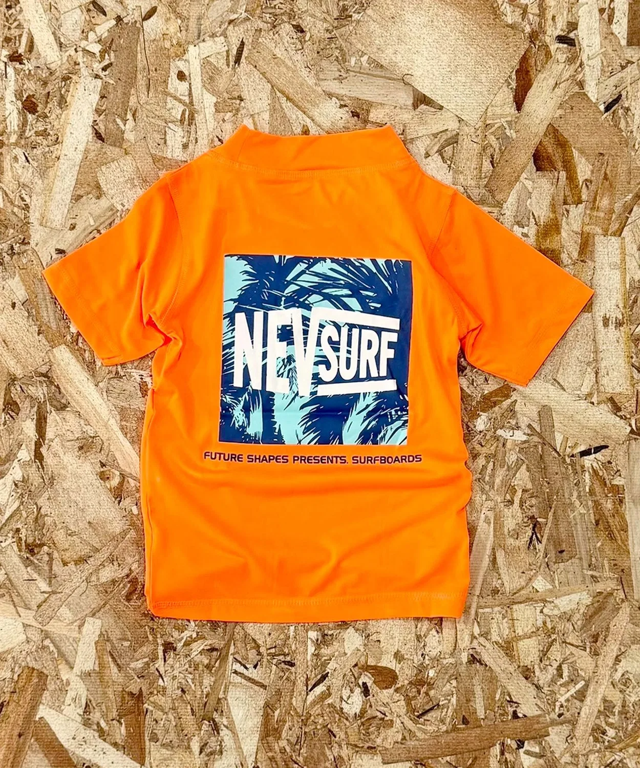 Рашгард детский с принтом NEVSURF оранжевый