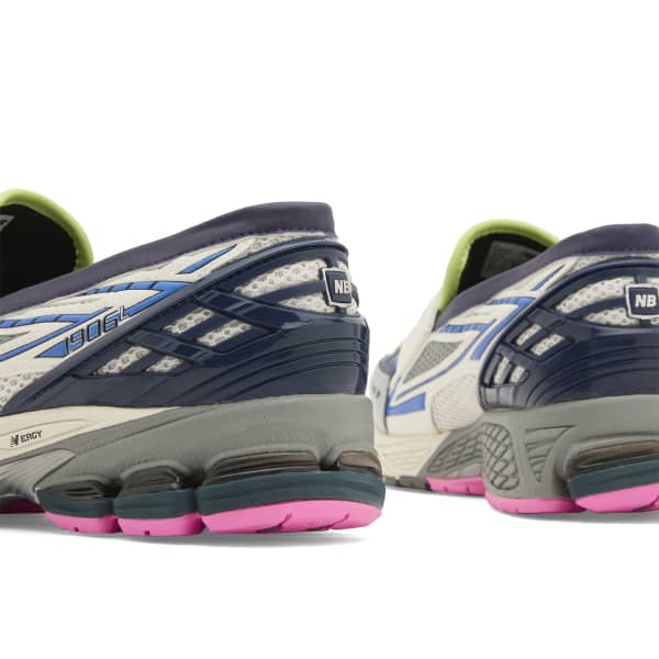 Кроссовки-Лоферы 1906 года New Balance, серебро metallic, nb темно-синий & розовый heat — фото 4