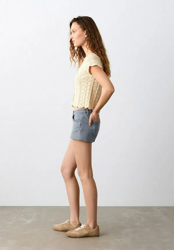 Подростковые джинсовые шорты Mango Kids, Blue Denim — фото 3