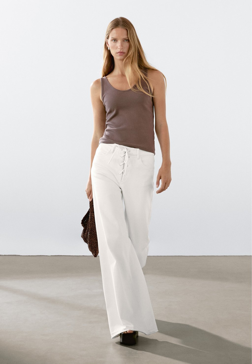 

Топ STRAPPY Massimo Dutti, коричневый