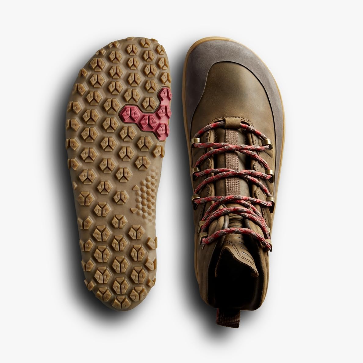 Мужские походные ботинки Vivobarefoot Tracker Leather, Водонепроницаемые, легкие и устойчивые к проколам, Для любой погоды и любых ландшафтов, Широкая посадка, контакт с поверхностью, Bracken — фото 3