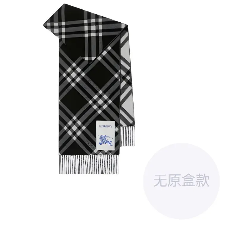 

Burberry Клетчатый кашемировый шаль, Black