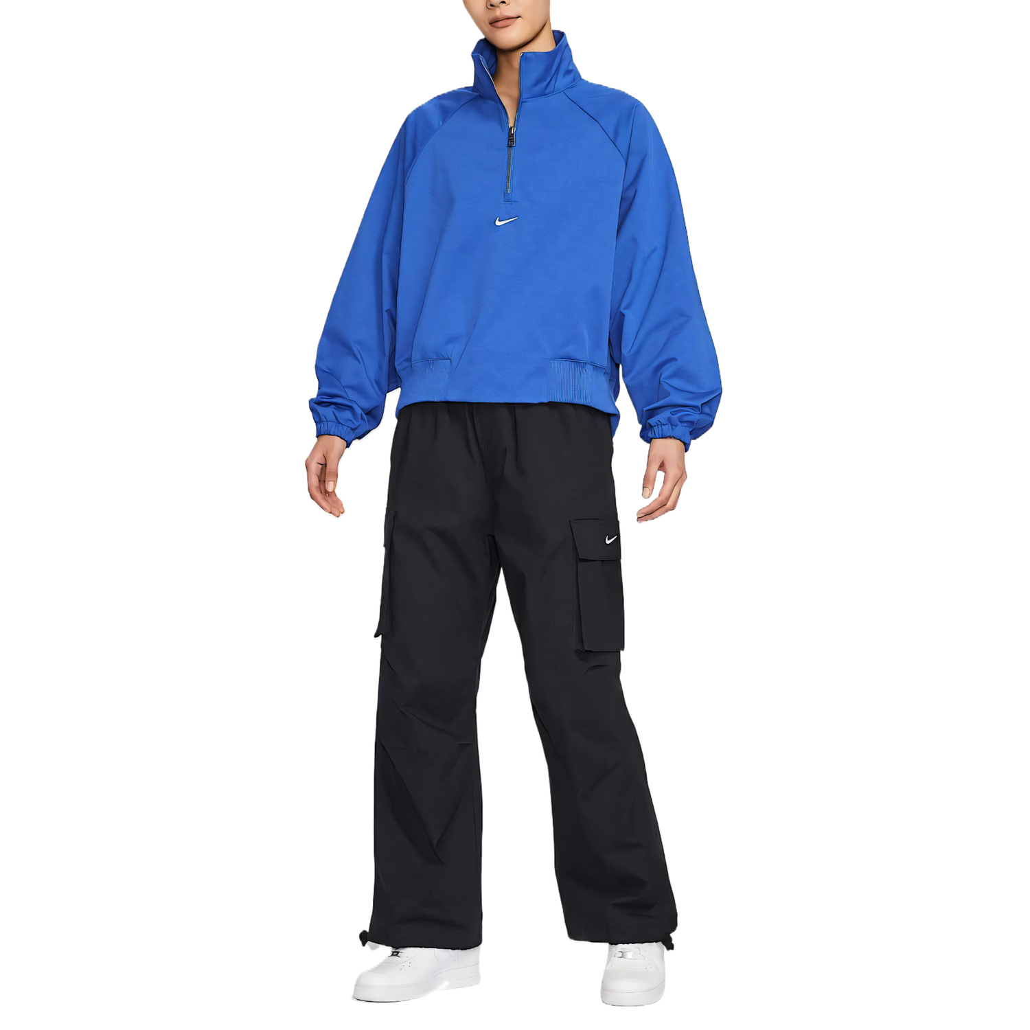 Nike Женская куртка для спортивной одежды, Game Royal Blue/Sail White — фото 4