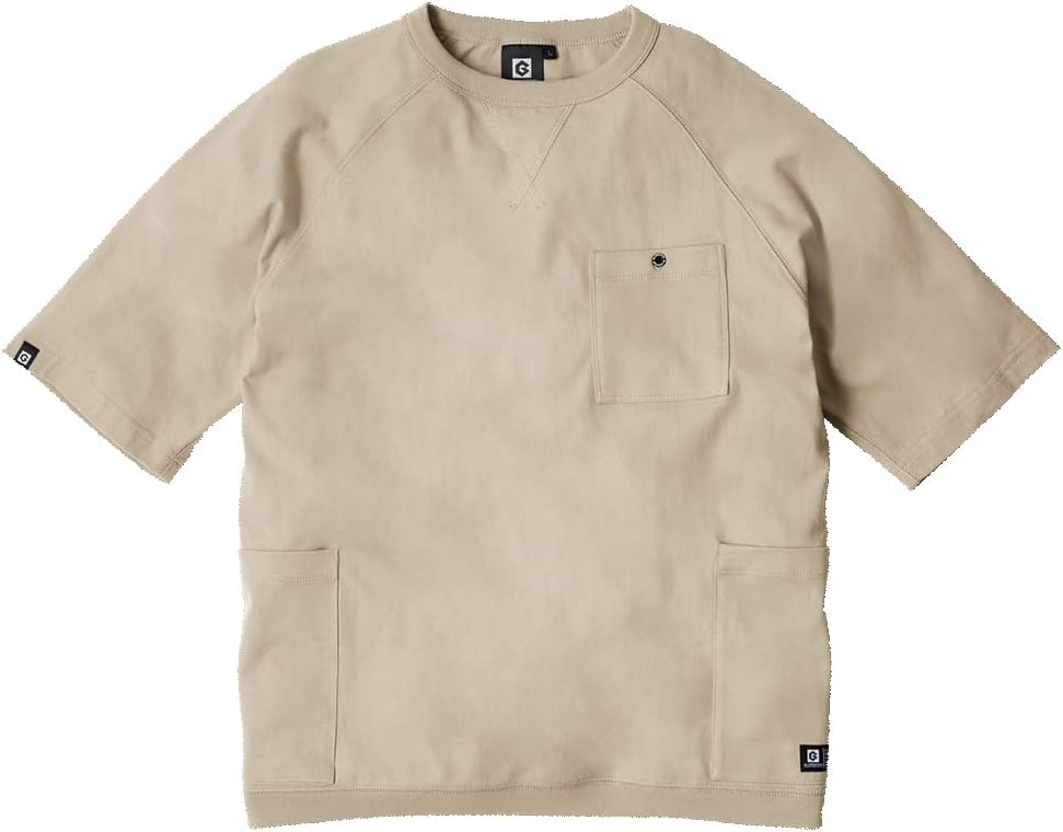 

Футболка с короткими рукавами и пятью карманами снаружи Co-Cos Nobuoka, хаки