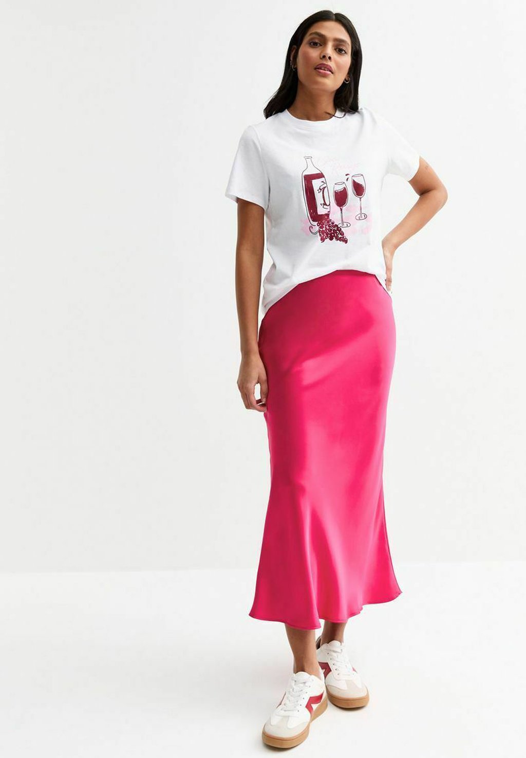 

Юбка А-силуэта BIAS CUT MIDI New Look, темно-фиолетовый