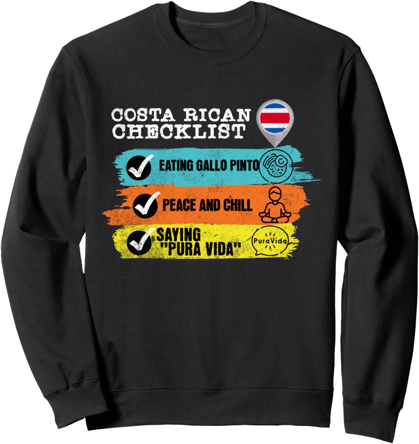 

Футболка с забавным футбольным принтом Costa Rica Checklist Costa Rican Checklist Funny Divertido Soccer, черный
